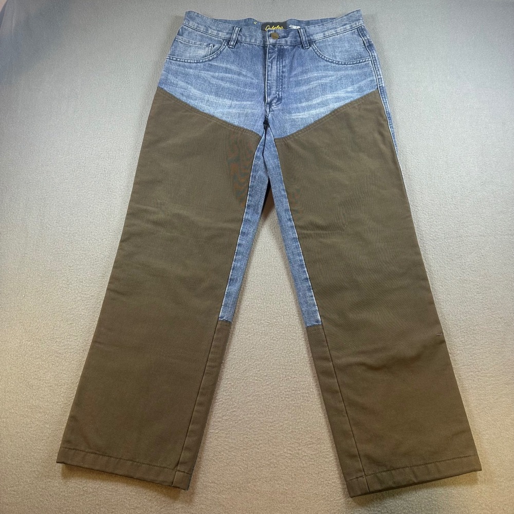 Cabelas 4Most Shield Upland Hunting Pants Mens 32x30 Blue Denim brush guard